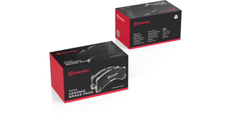 Packaging of Brembo car brake pads