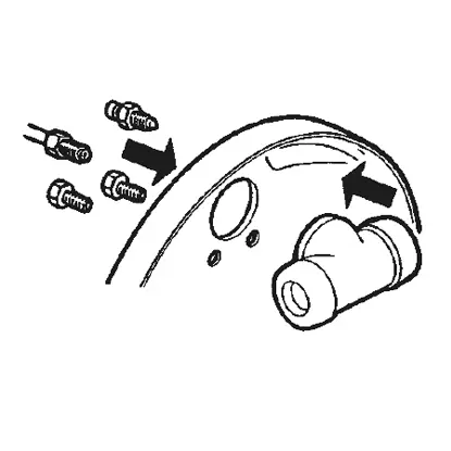 أعد تركيب أسطوانة العجلة الجديدة.