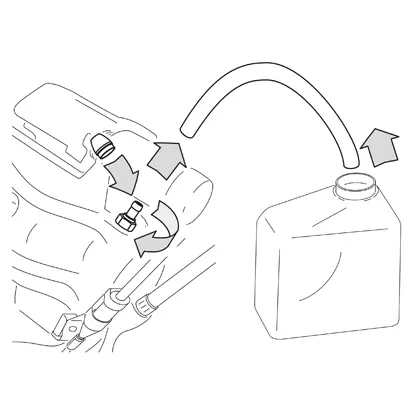 انزع الأنبوب الشفاف وأعد وضع الغطاء الواقي على سدادة صمام التفريغ