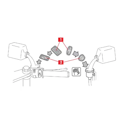 بعد التفريغ، يكون سائل الفرامل في الخزان عند الحد الأدنى. اسحب المكابس بالكامل، واضغط على البطانات بيديك ثم املأ المكابس