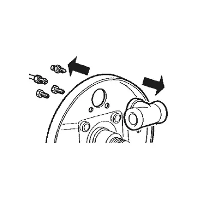 فكك أسطوانة العجلة.