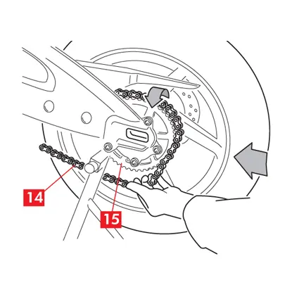 ادفع العجلة برفق نحو المركبة