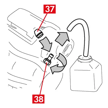 أثناء تشغيل المحرك، اضغط بقوة على دواسة فرامل المركبة، وتأكد من عدم وجود أي تسرب للسوائل من الكاليبر، أو فقدان غير طبيعي للضغط في الدائرة، وكذلك من إضاءة مصابيح الفرامل الخلفية.