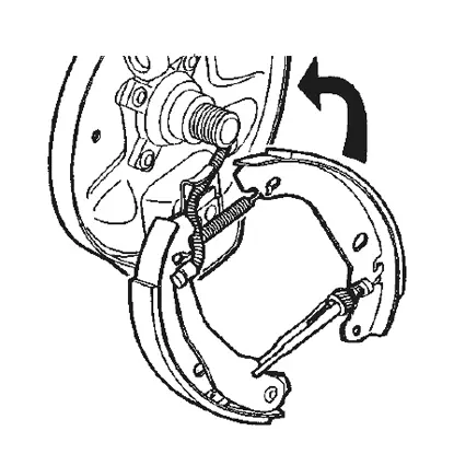 اربط كابل فرامل اليد في المجموعة