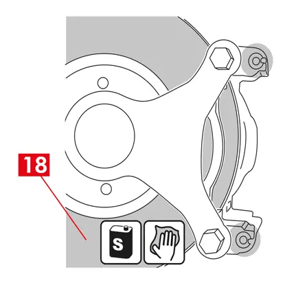 امسح فورًا أي تسرب لسائل الفرامل