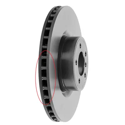 وجود حزوز على الحواف الخارجية لأقراص Brembo