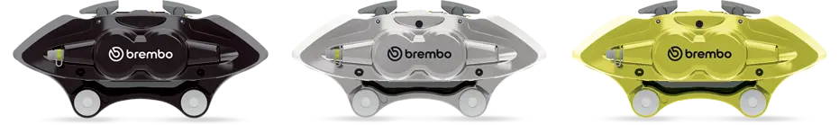 Třmen Brembo Xtra červený a žlutý