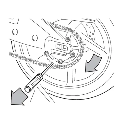 The wheel turns counterclockwise and the shim is removed.