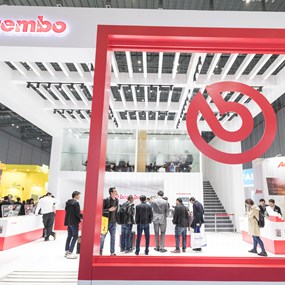 Die Brembo Aftermarket-Bremsbeläge waren die stars auf der Automechanika Shanghai 2018