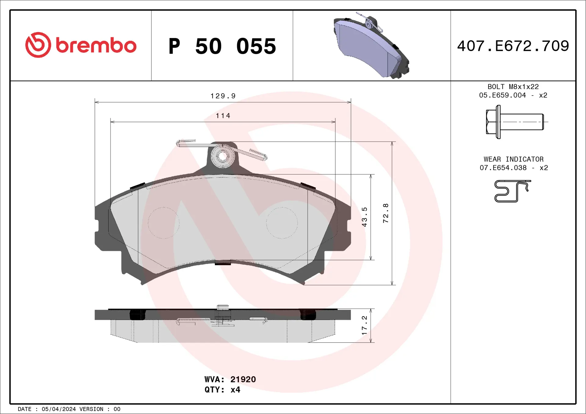 P 50 055