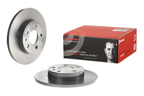 Brembo 08.5086.11 – Vordere Bremsscheibe Mit UV-Lackierung – Durchmesser 257 Mm, Voll, Inkl. Schrauben