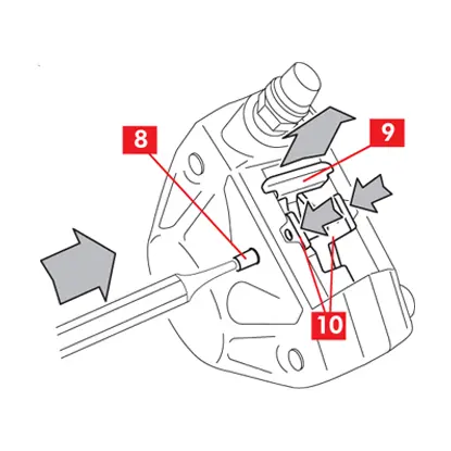 The pin is removed using a hammer or pin punch.