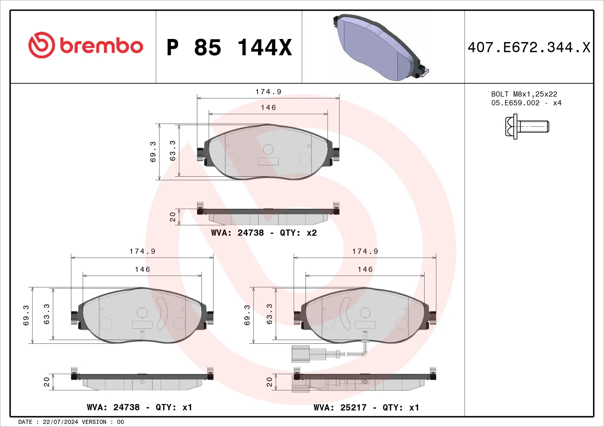 P 85 144X
