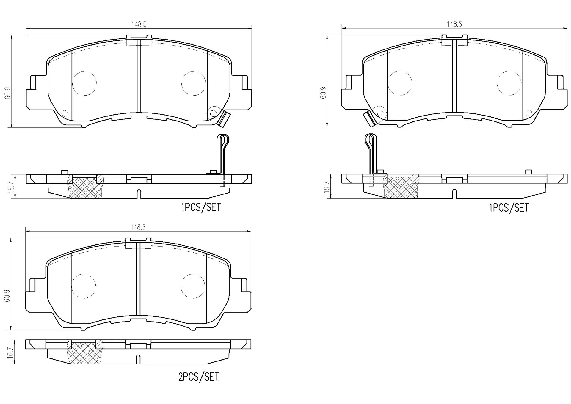 Brake pad Brembo P54061N