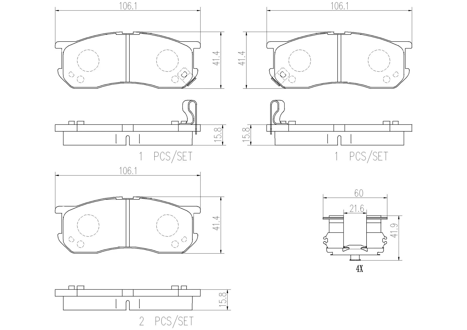 Brake pad Brembo P16016N