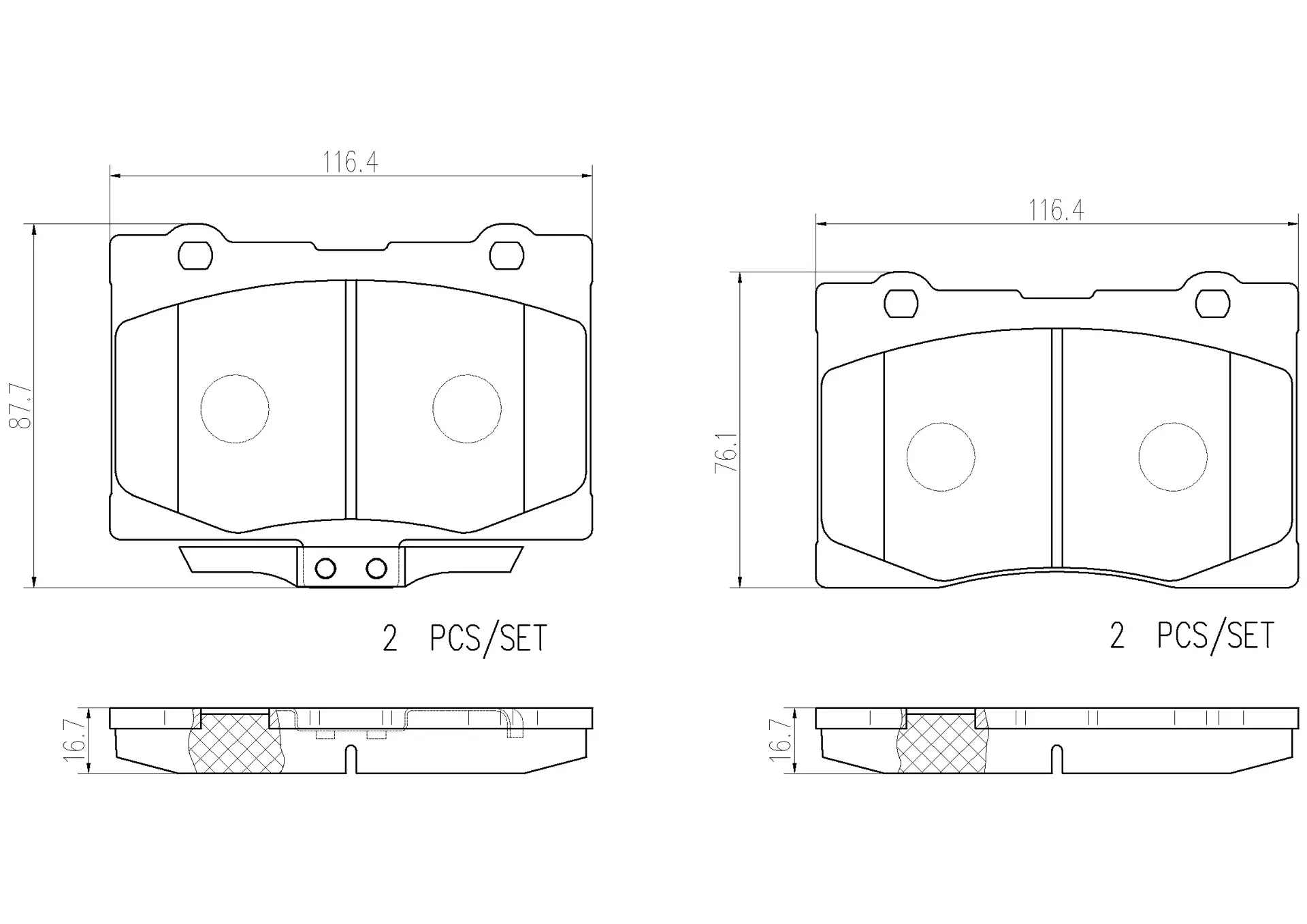 Brake pad Brembo P 28 086