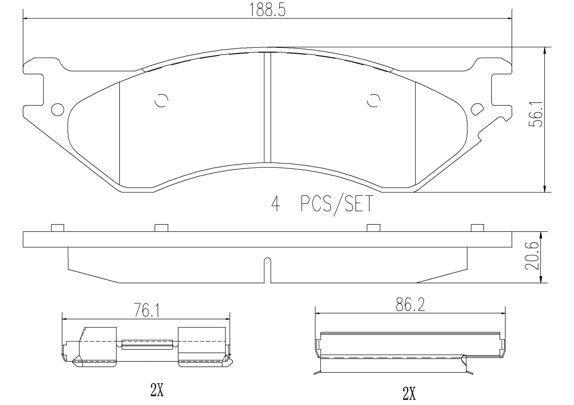 Brake pad Brembo P18016N