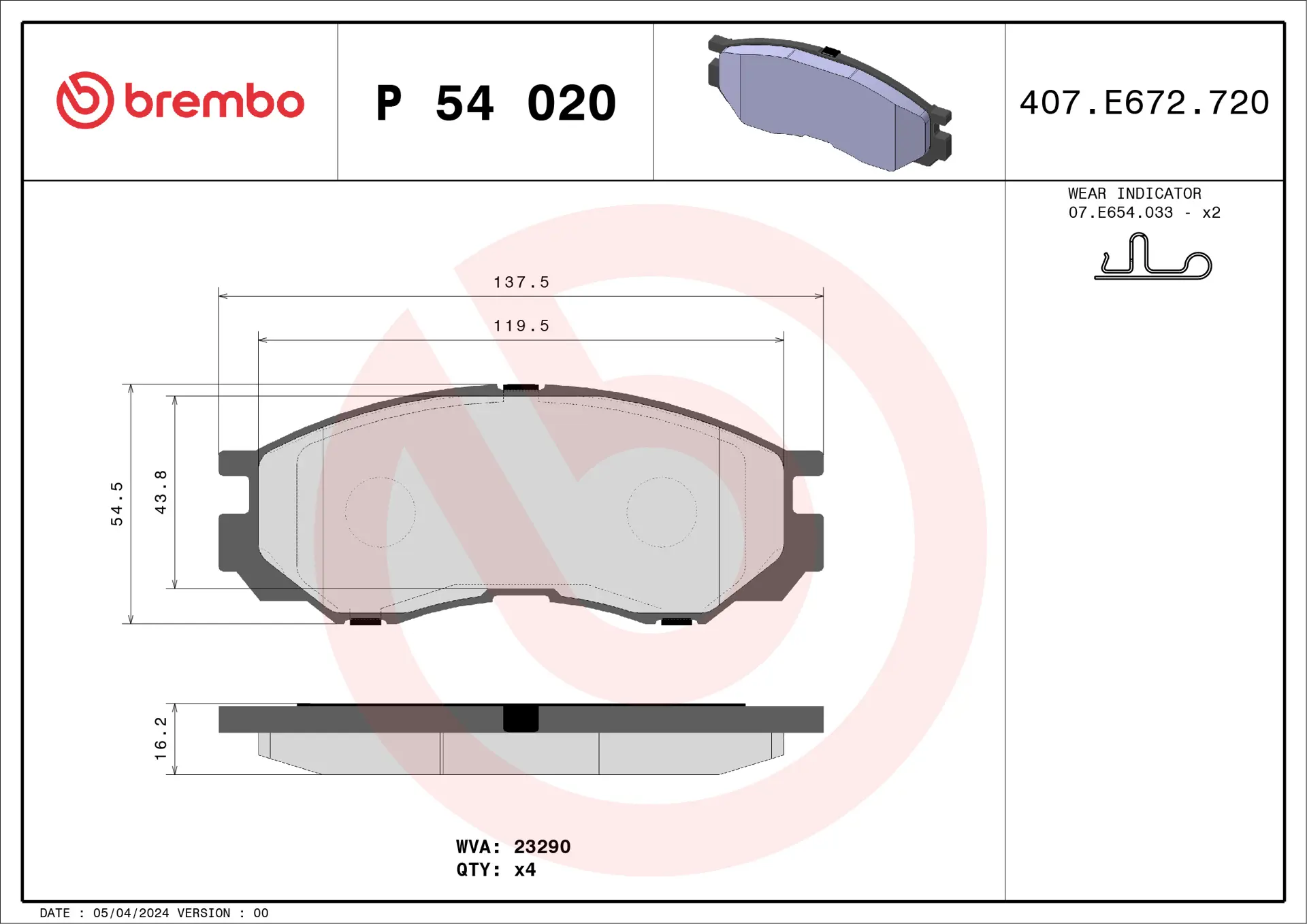 P 54 020