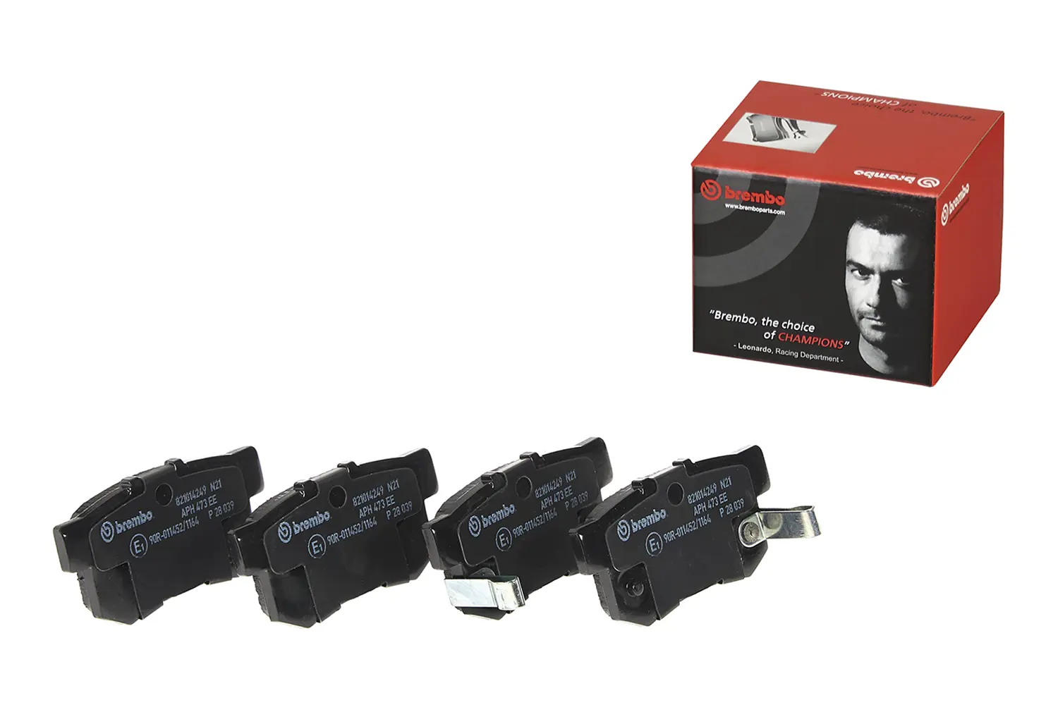 Brembo P 28 039 – Pastiglie Freno Posteriori Con Indicatore Usura (Nissin)