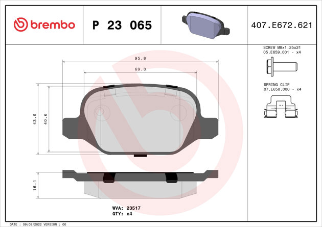 Kit & Fit Posteriore Brembo K23065 