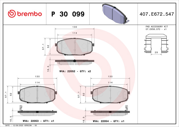 BREMBO Bremsen Sets - 09.A200.1X, P 85 184 