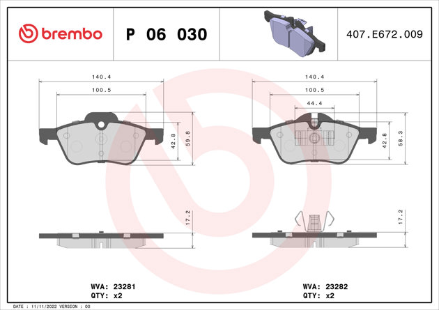 SPORT | HP2 brake pads Brembo P 06 030