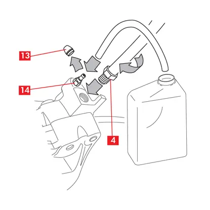 Le tuyau d’entrée de liquide est raccordé.