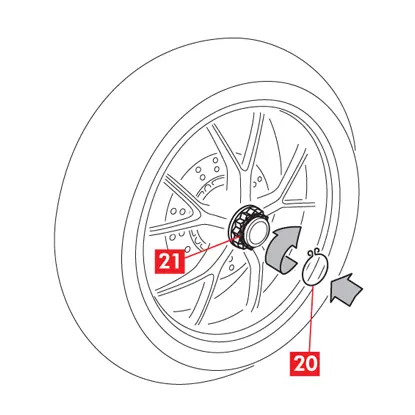 The lock nut is tightened.