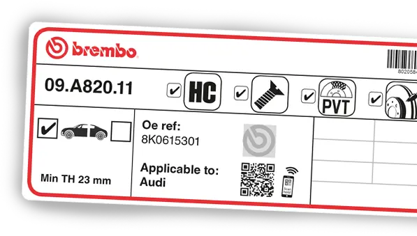 Product label containing: Univocal QR code, QA hologram and product marking