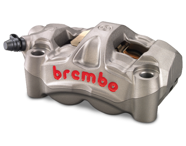 Imagen de una pinza de freno para motos con el logo Brembo de la gama Aftermarket