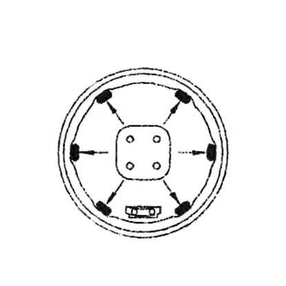 Appliquer de la graisse à point de fusion élevé sur les pièces du plateau en contact avec les mâchoires.