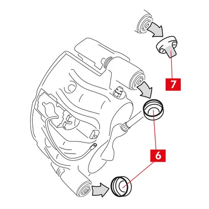 Déposer les capuchons de protection (point 6) des douilles de guidage.