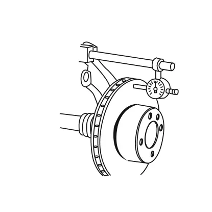 Contrôler l’oscillation du disque avec le kit métrologique. 