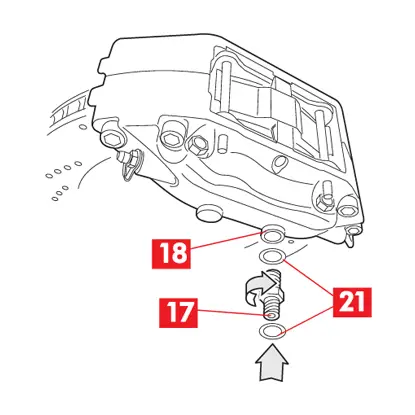 Une rondelle est placée côté court de l’adaptateur et visée dans l’orifice d’alimentation du collet.