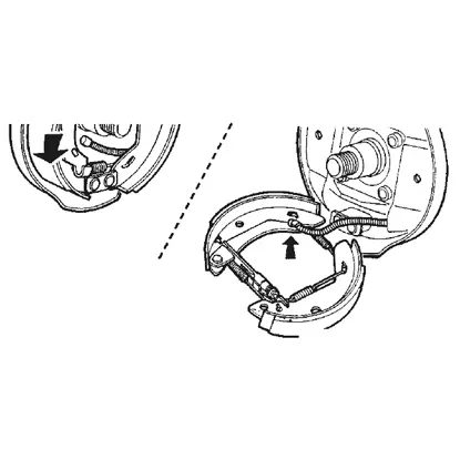 Raccrocher le câble du frein à main sur le kit.