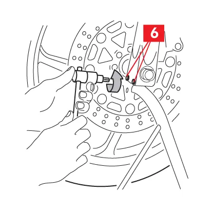 Les vis du tube de fourche sont desserrées.