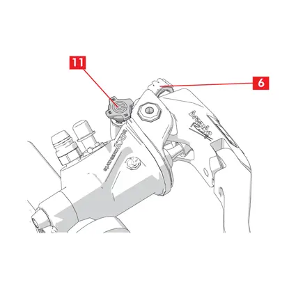 Le bouton adapte la course à vide et affecte la distance de la poignée du levier.