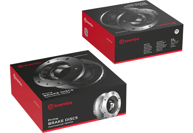 Brembo Prime commercial vehicle brake disc packaging