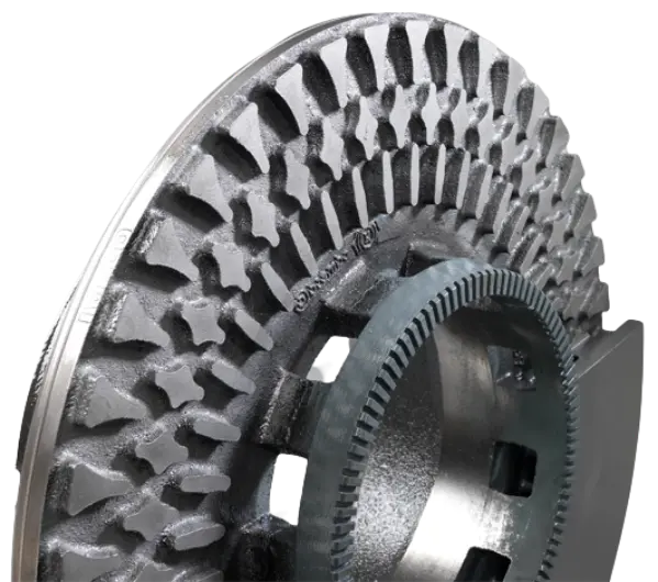 Detail of Brembo Prime commercial vehicle brake disc