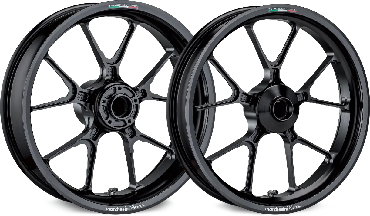 Marchesini M10RR black 10 spoke motorbike rims 