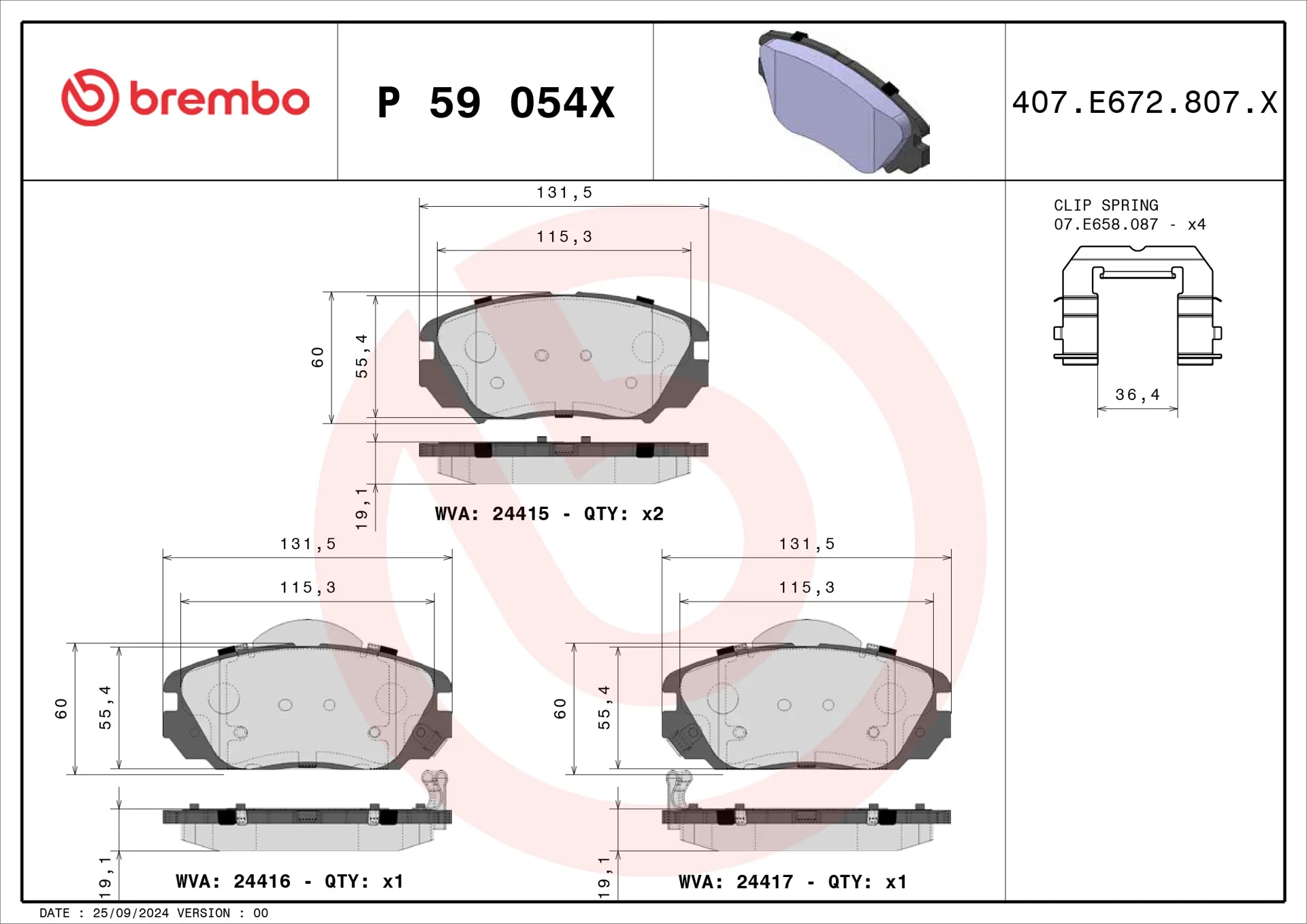 P 59 054X
