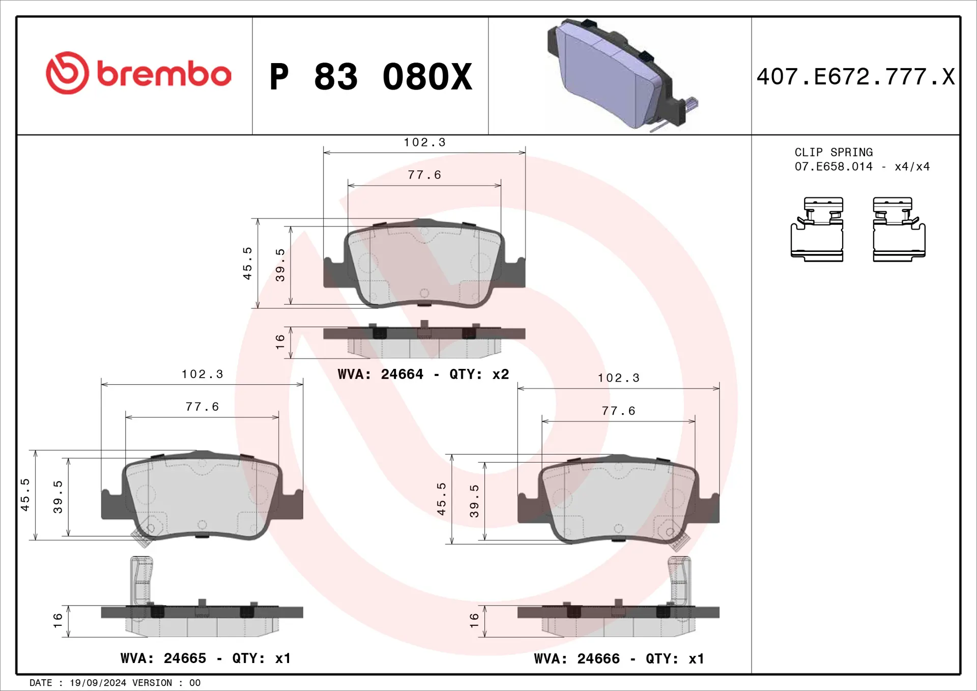 P 83 080X