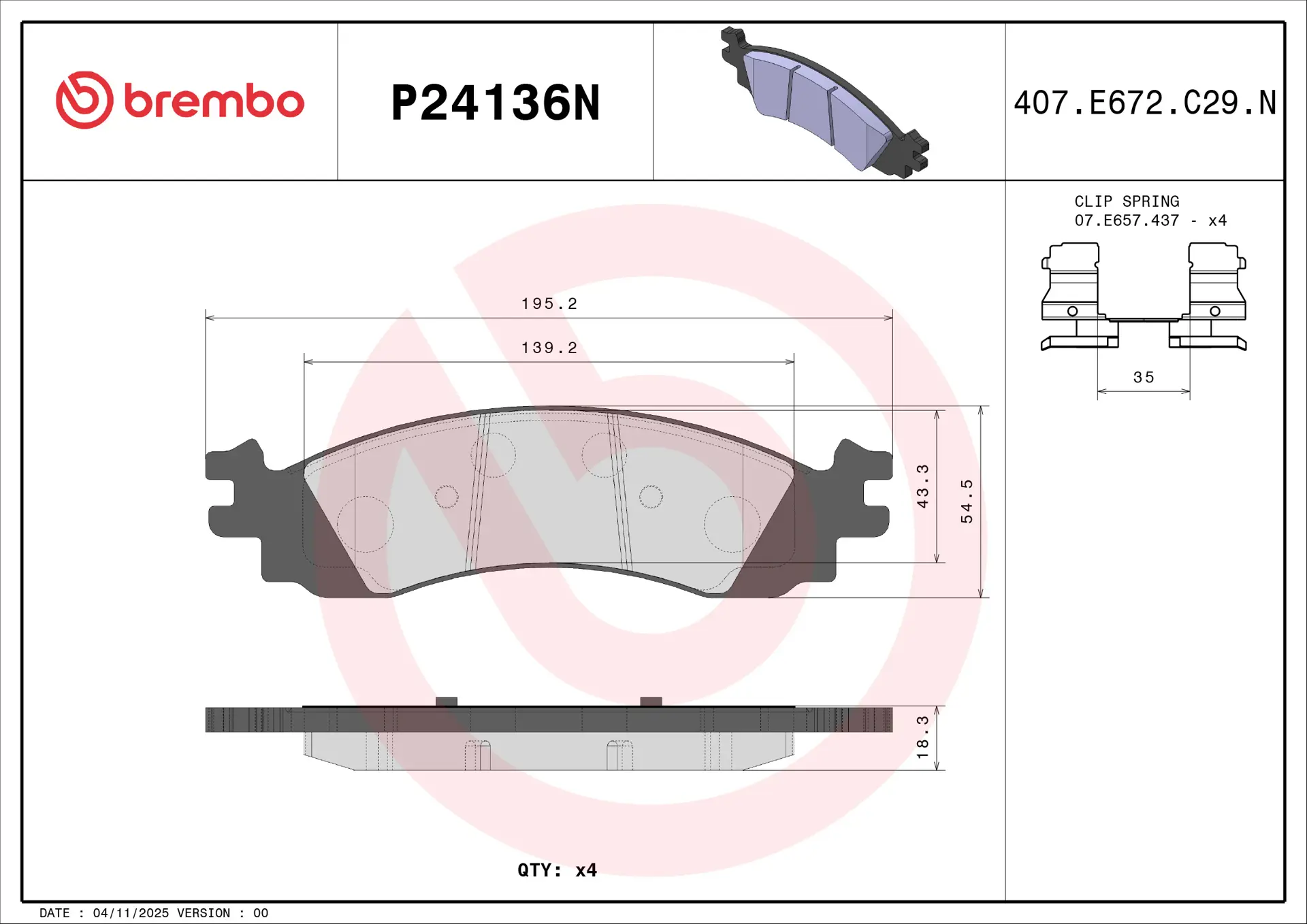 Indicatore di usura FERODO referenza FWI257