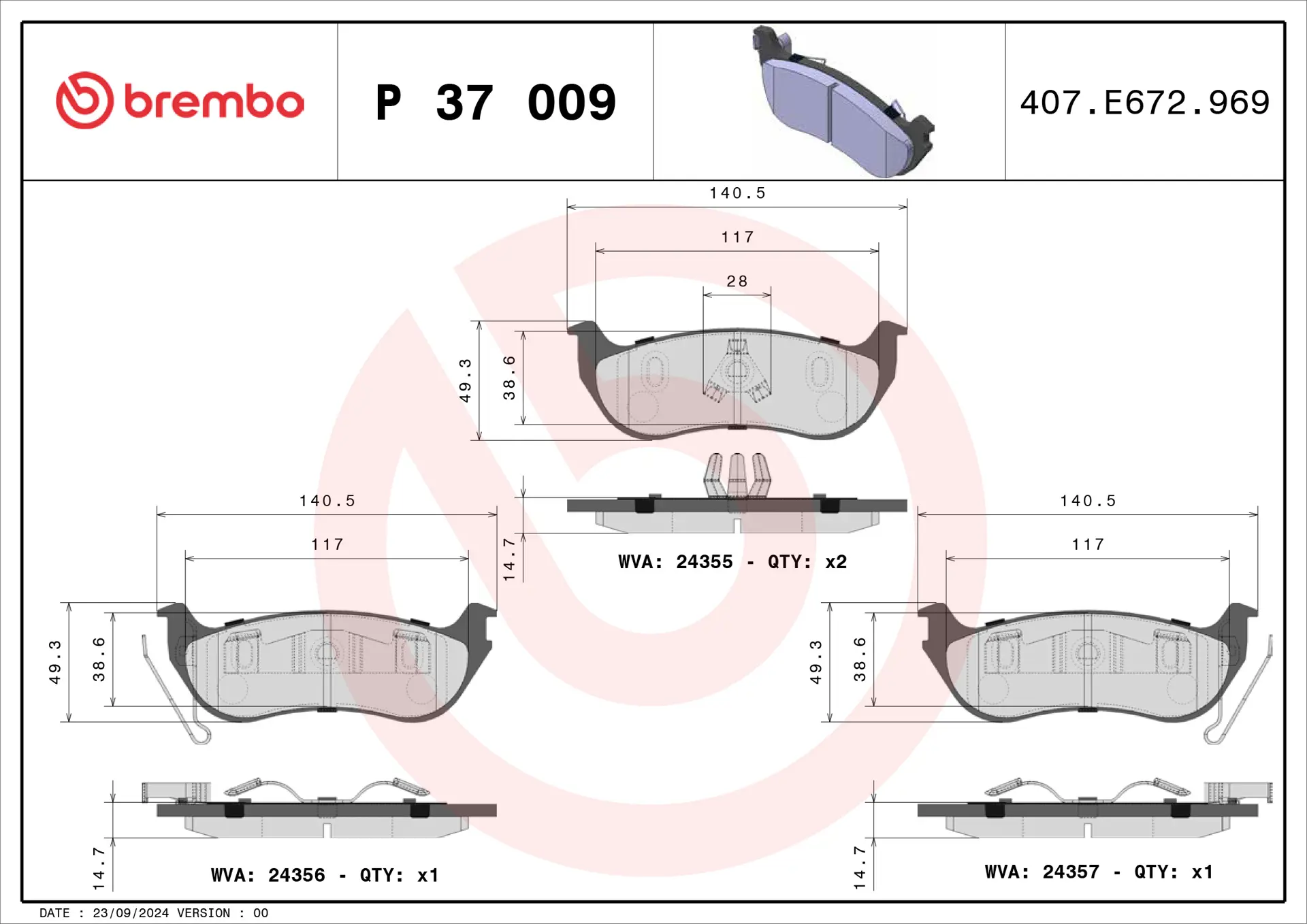 P 37 009