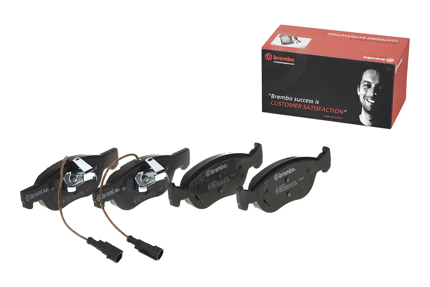 Brembo P 23 071 - Pastiglie Freno Anteriori Per Auto, Con Indicatore Usura, Sistema Teves, WVA 21927/21929