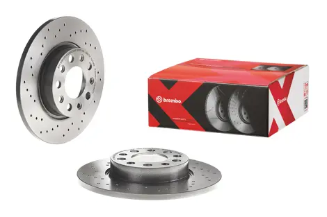 Dischi Freno Brembo Posteriore, Set Di 2, Verniciatura UV, Diametro 278mm - Ricambio Alta Qualità