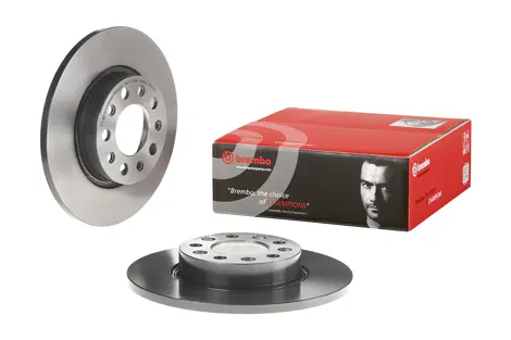 Brembo Disco Freno Posteriore Verniciato UV - Set Di 2, Diametro 278 Mm, Spessore 12 Mm, Conforme ECE-R90