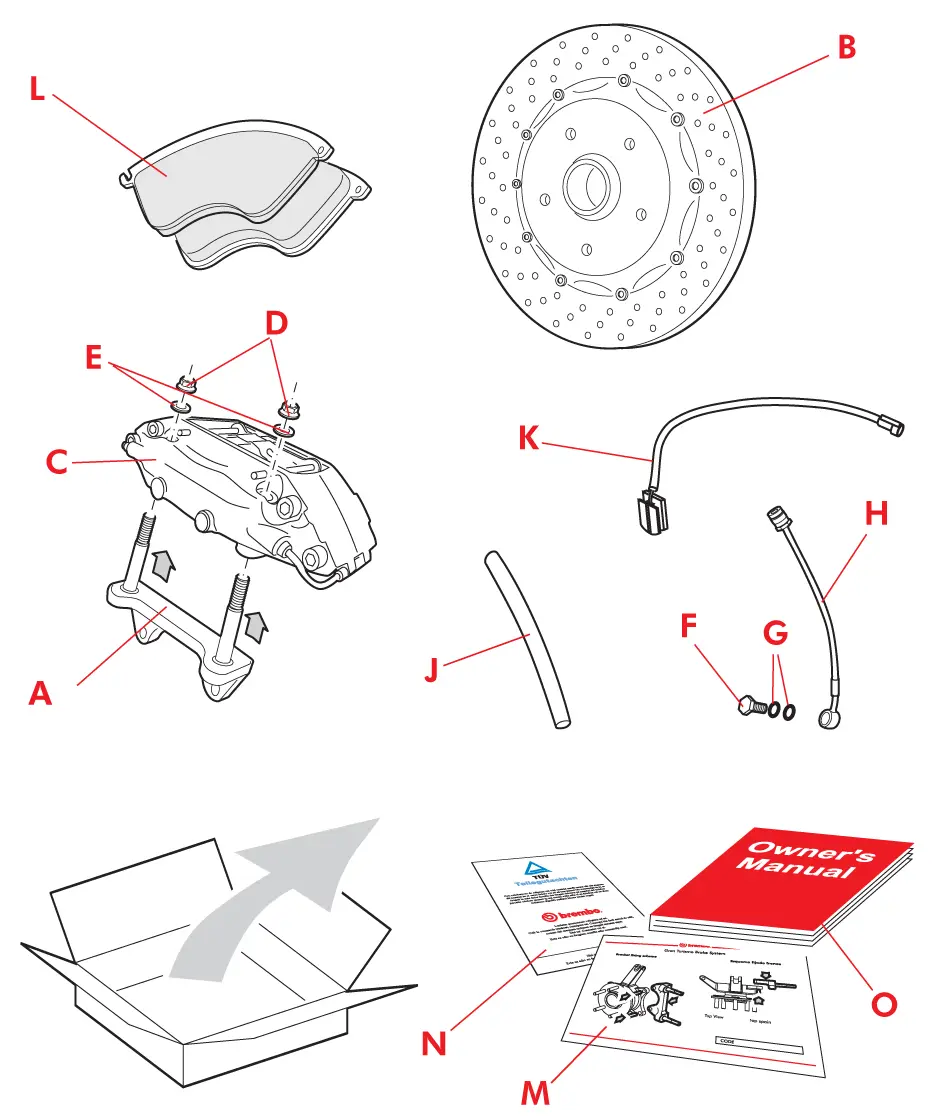 Kit del sistema frenante Gran Turismo