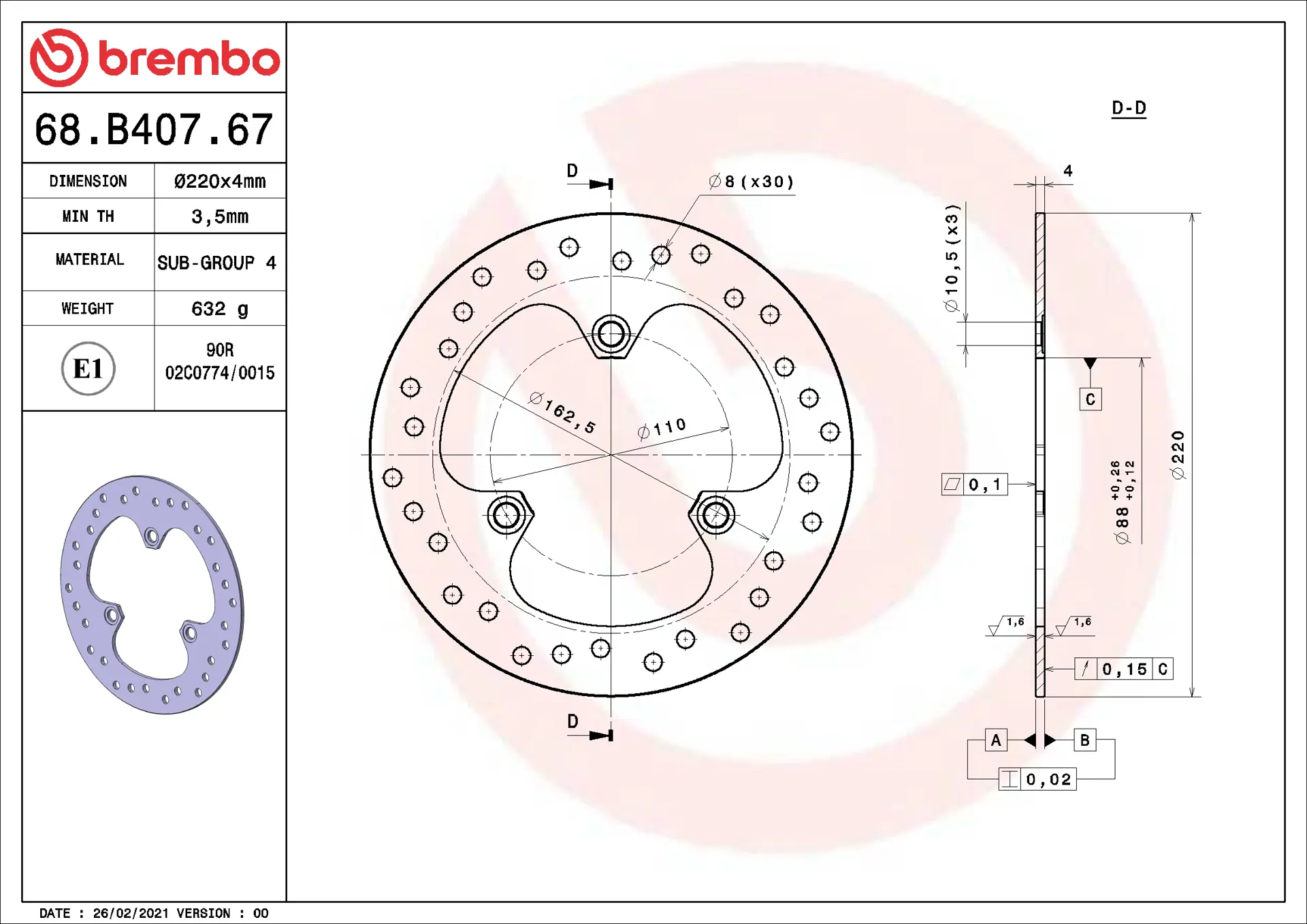 brembo (ブレンボ) セリエオロ セリエオロ 捺さ ブレーキ