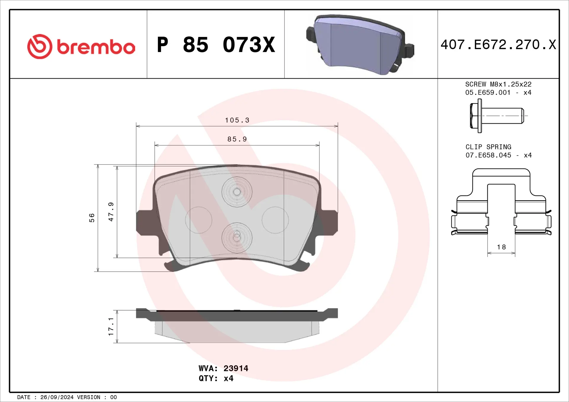 P 85 073X